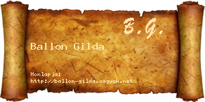Ballon Gilda névjegykártya